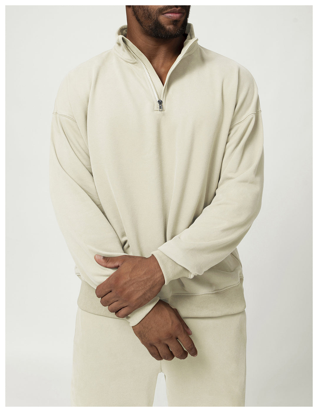 Herren Sweatshirt mit kurzem Reißverschluss Drune