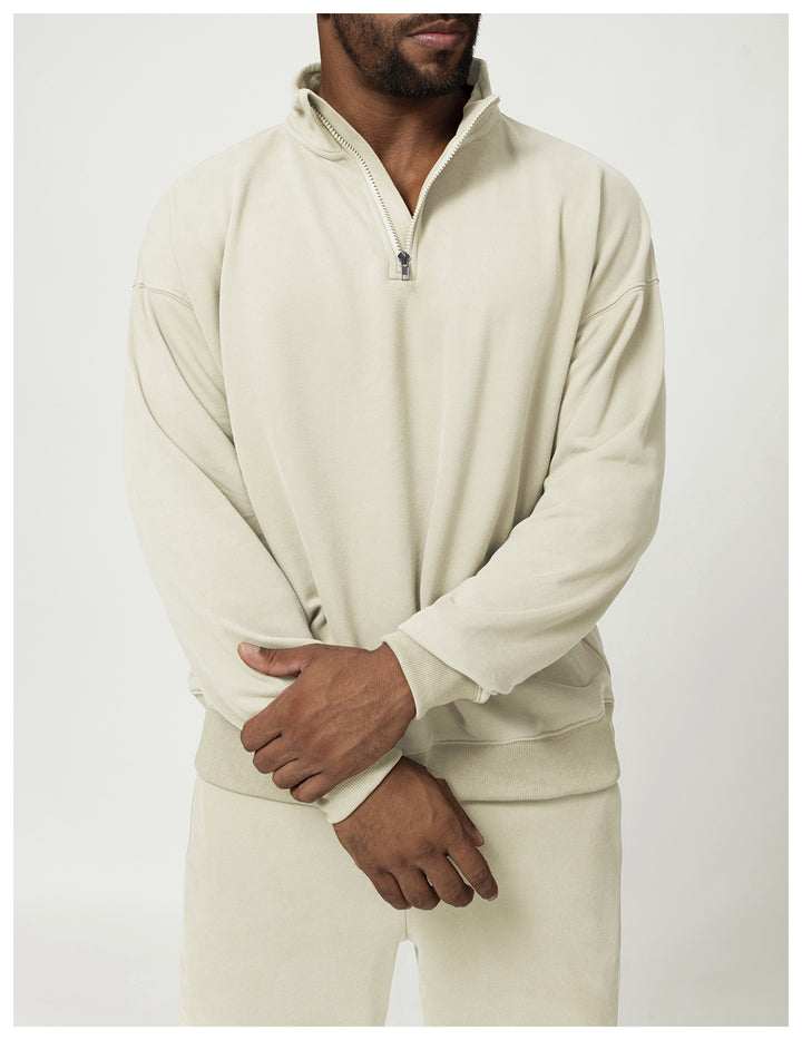 Herren Sweatshirt mit kurzem Reißverschluss Drune