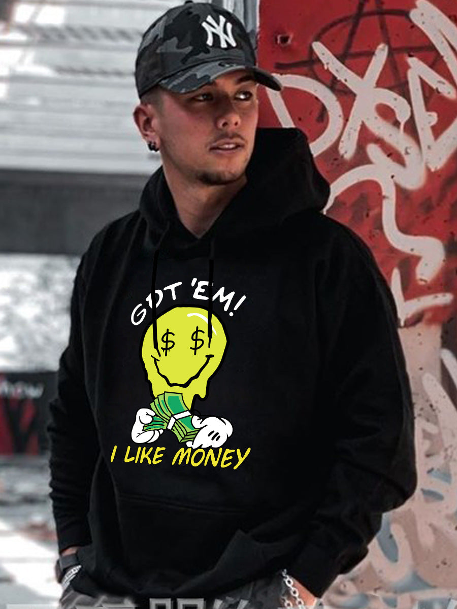 Herren Kapuzenpullover mit kreativem Grafikdesign Drune
