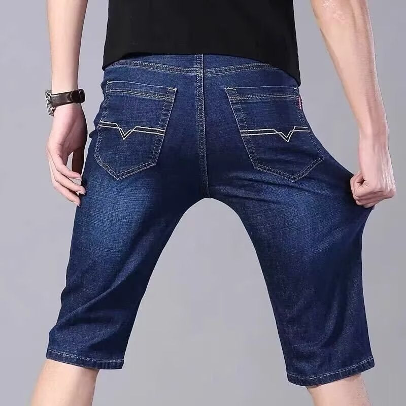 Herren lässige Denim-Shorts mit weitem Schnitt und praktischen Taschen Drune