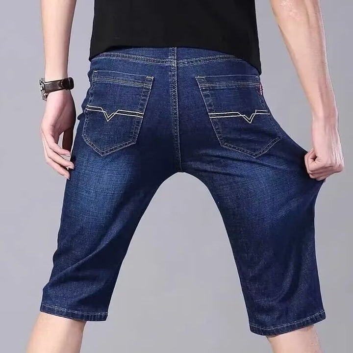 Herren lässige Denim-Shorts mit weitem Schnitt und praktischen Taschen Drune