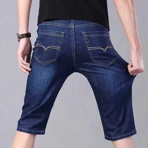 Herren lässige Denim-Shorts mit weitem Schnitt und praktischen Taschen Drune