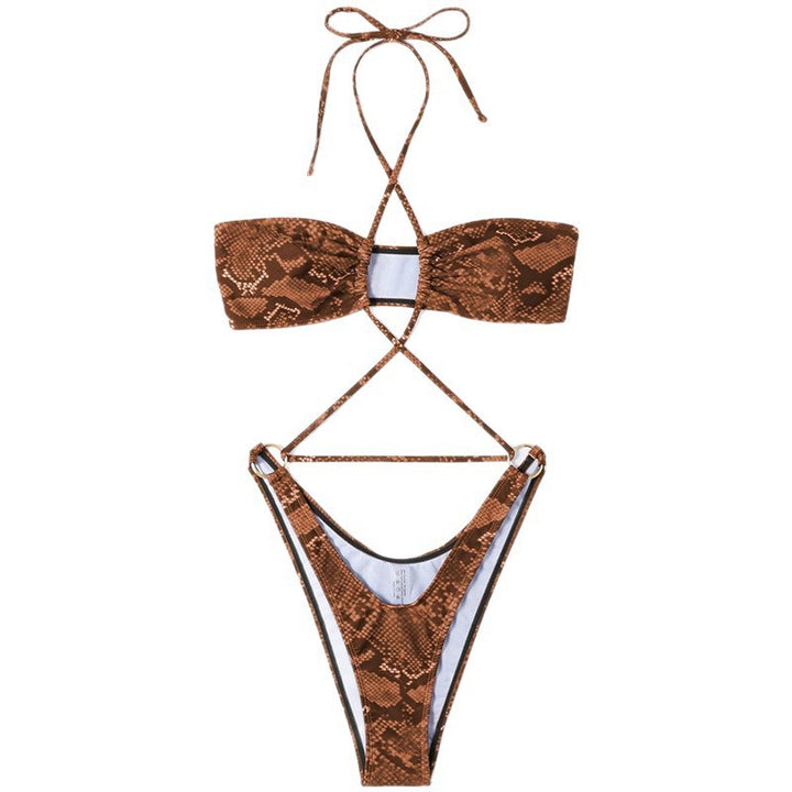 Damen Bandeau-Bikini mit raffinierten Schnittführungen Drune