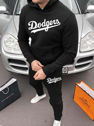 Damen Hoodie und Jogginghose Set mit auffälligem Sportlogo Drune