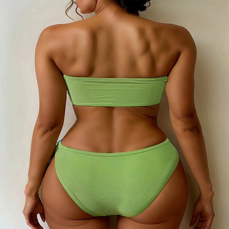 Damen Bandeau-Bikini mit modisch verzierbarem Träger Drune