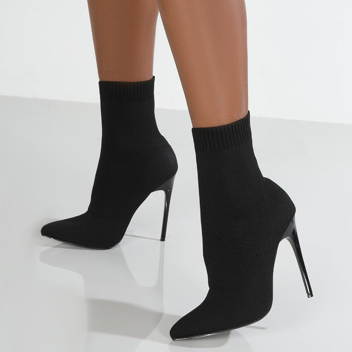Damen High Heels mit enganliegendem Stricksohlen-Design Drune