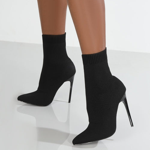 Damen High Heels mit enganliegendem Stricksohlen-Design Drune