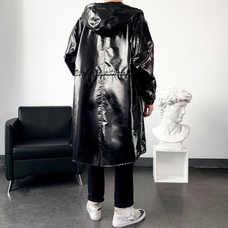 Herren reflektierende Regenjacke mit verstellbarem Kapuzenbereich und praktischen Taschen Drune
