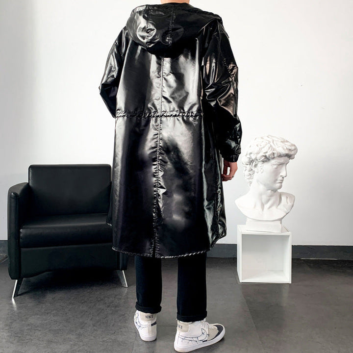 Herren reflektierende Regenjacke mit verstellbarem Kapuzenbereich und praktischen Taschen Drune