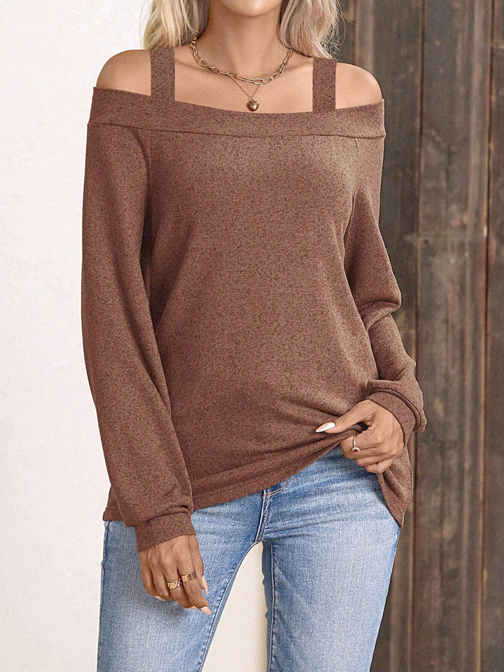 Damen Pulli mit Off-Shoulder-Ausschnitt und gemütlichem Schnitt Drune