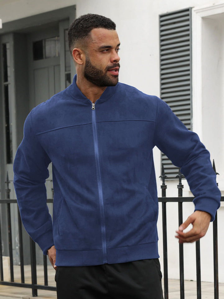 Herren modische Jacke im sportlichen Suede-Look Drune
