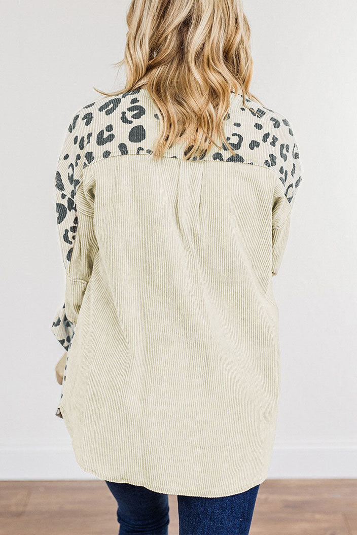 Drune | Sie Wissen Sollten Leopard Farbblock Cordjacke
