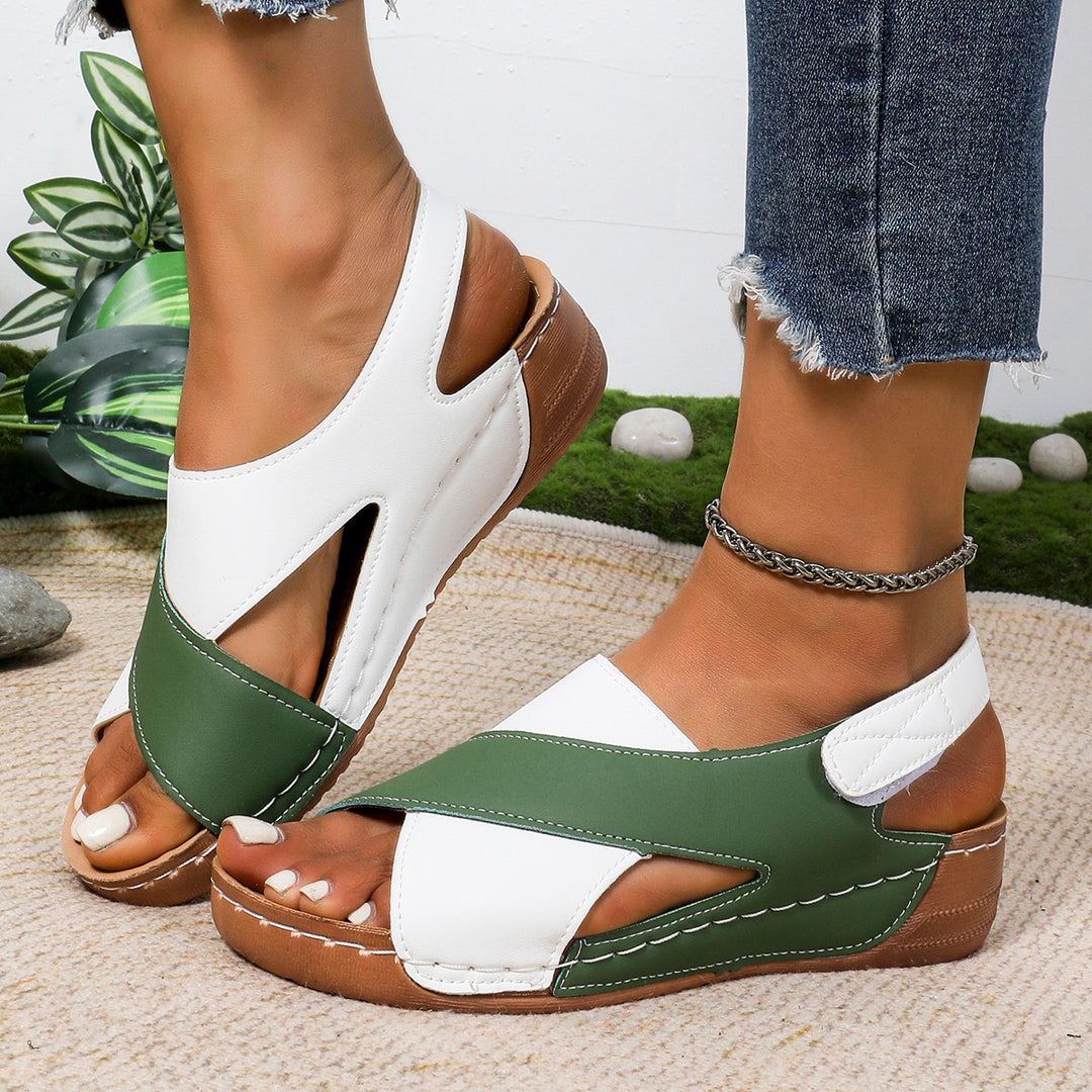 Damen Slingback Slide Sandalen mit stilvollem Ausschnitt-Design Drune