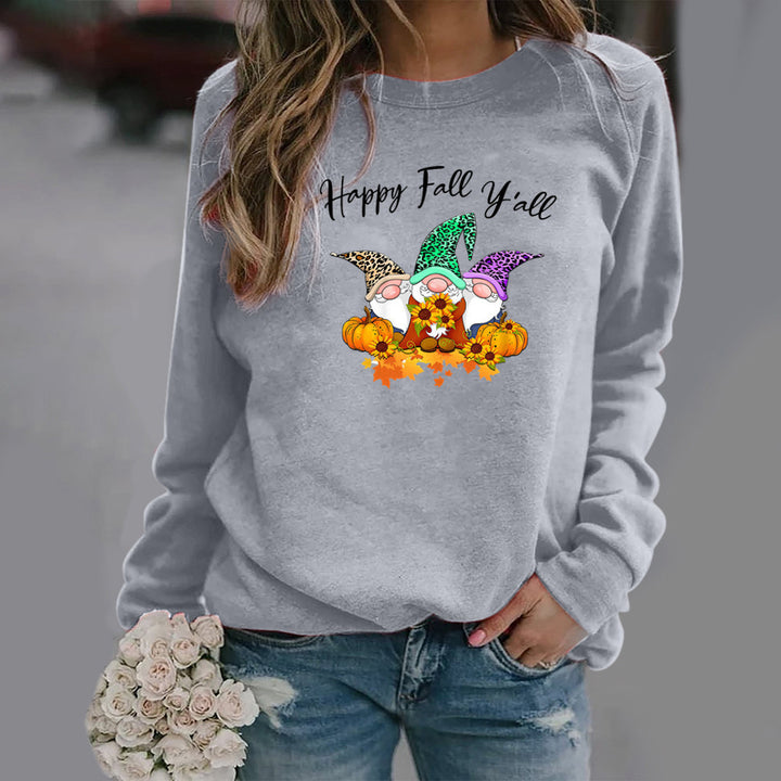 Damen Sweatshirt mit Herbstmotiv und gemütlichem Schnitt Drune