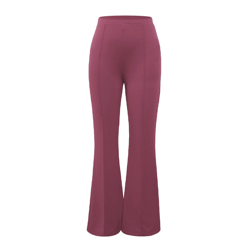 Damen Hochtaillierte Flared-Hosen Drune