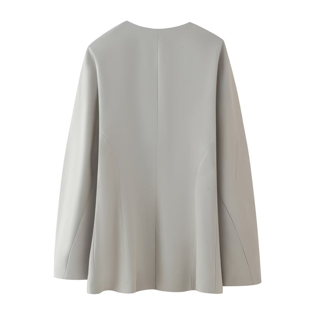 Damen modische Jacke mit minimalistischer Schnittführung und seitlichen Taschen Drune
