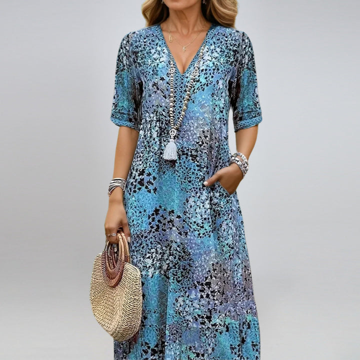 Damen bunt gemustertes Sommerkleid Drune
