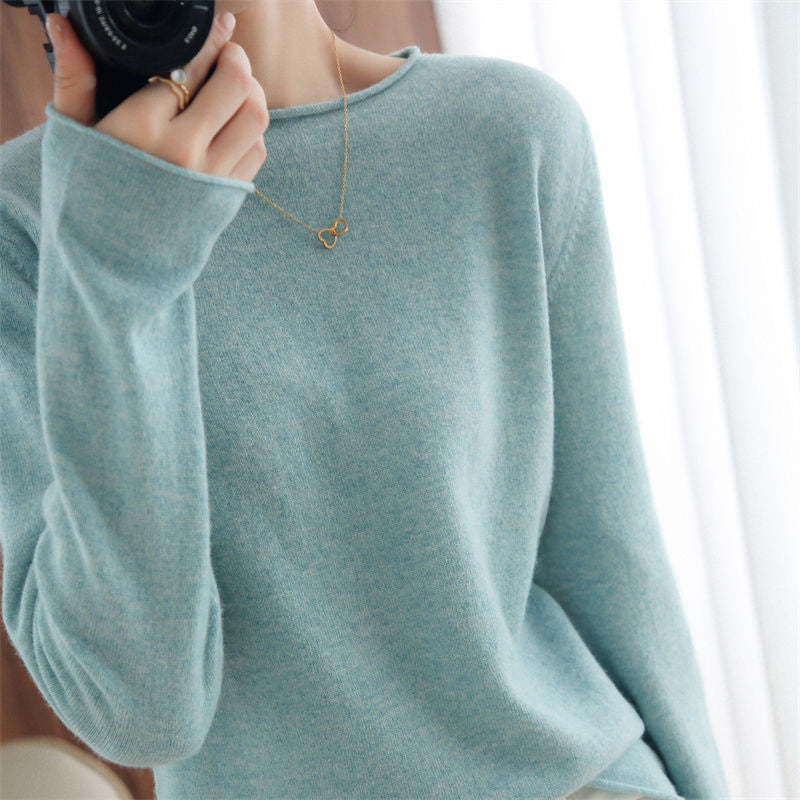 Damen weicher V-Ausschnitt Pullover Drune