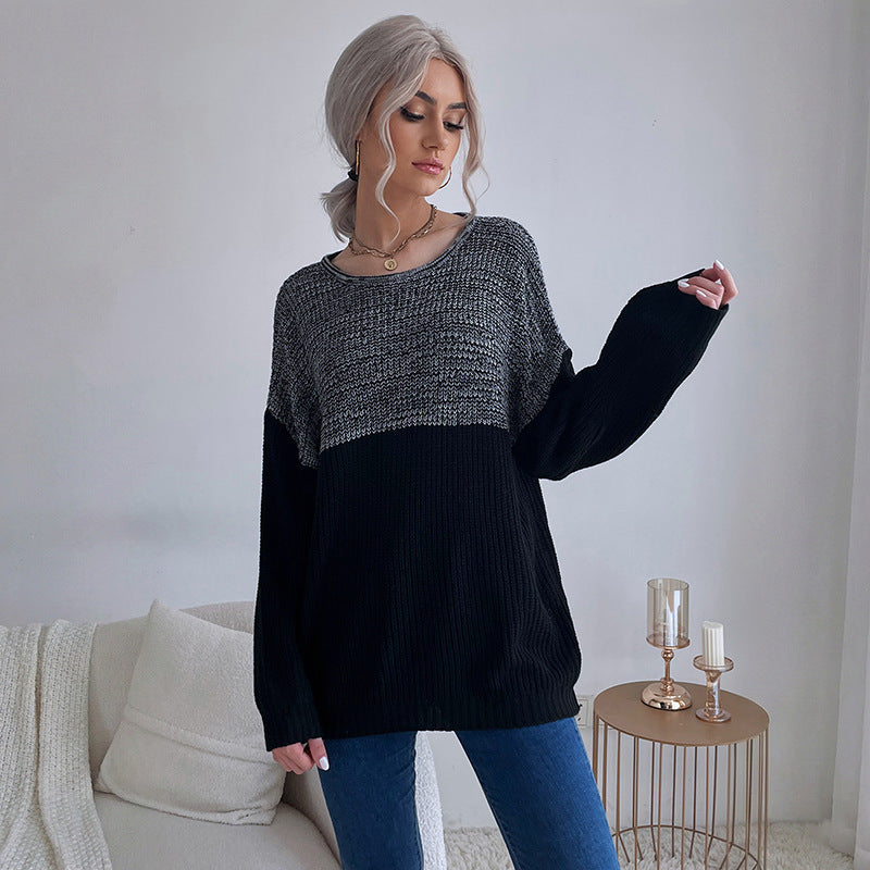 Damen modischer Oversized Pullover mit strukturiertem Muster und lässigem Schnitt Drune