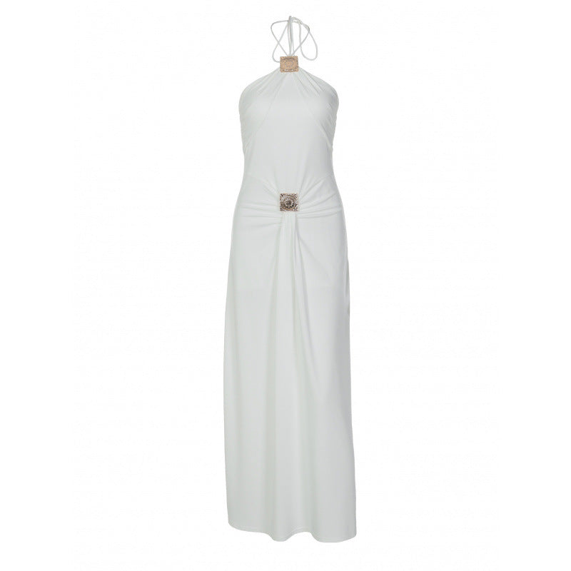 Damen Elegantes Abendkleid mit Neckholder-Design und figurbetonter Silhouette Drune