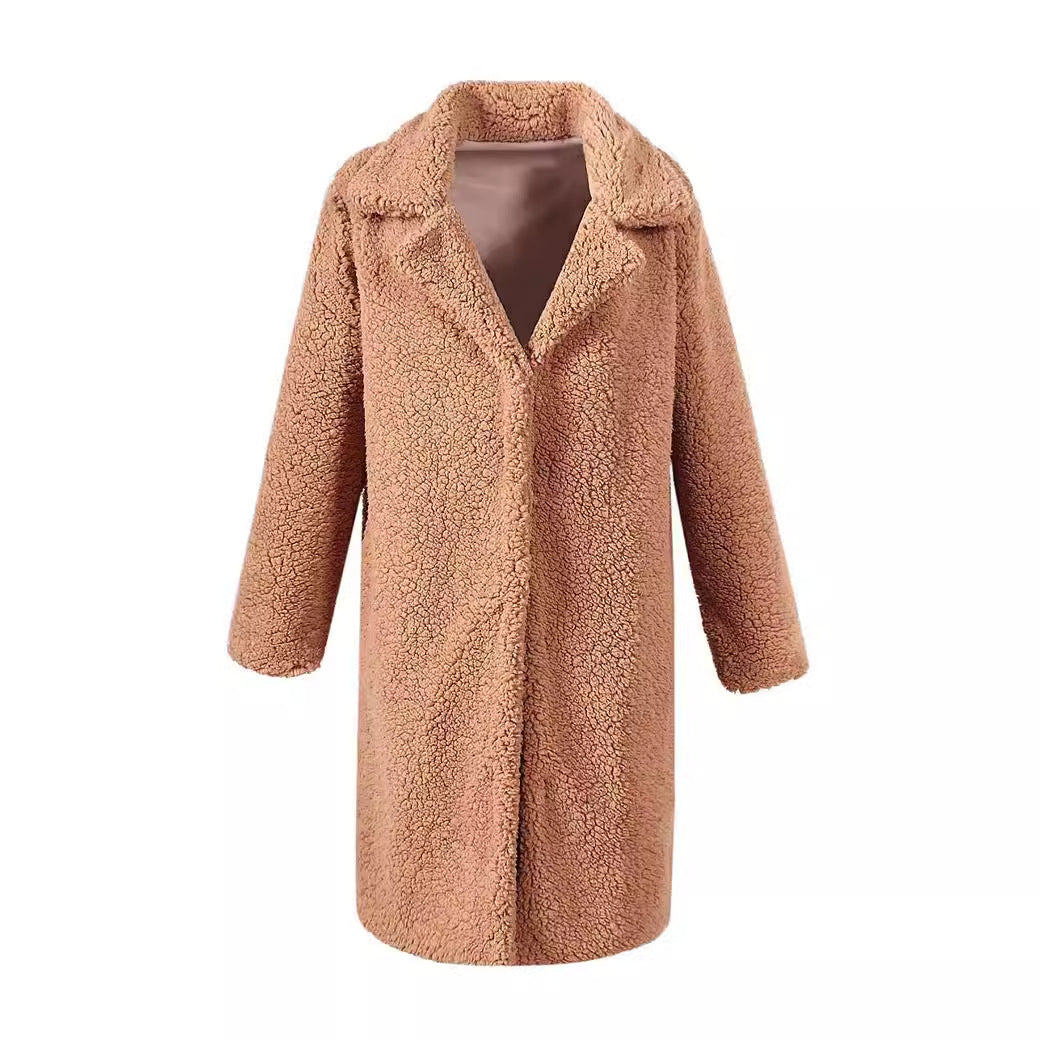 Damen Kuscheliger Teddy-Mantel Drune