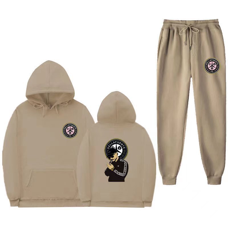 Damen Set aus Kapuzenpullover und Jogginghose mit einzigartigem Druck Drune