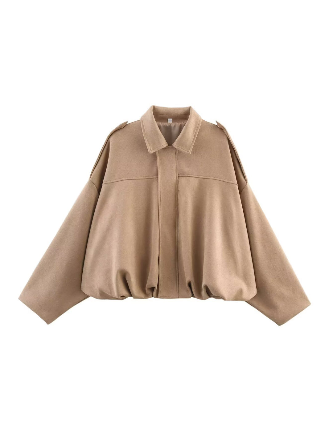 Damen Oversized Jacke mit lässiger Schnittführung und abnehmbaren Kragen Drune