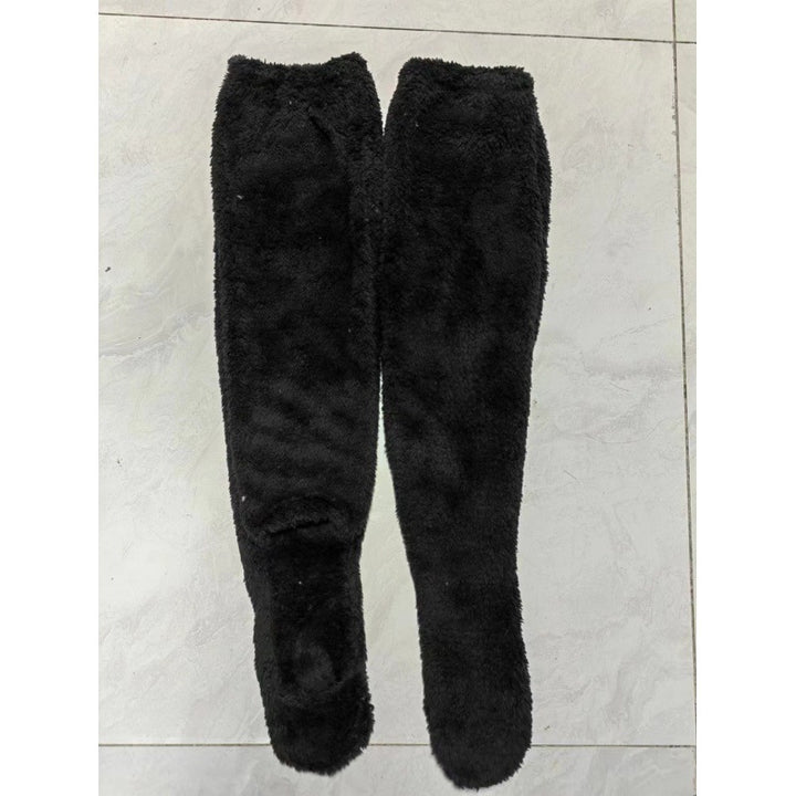 Damen Kuschelige Overknee-Socken aus weichem Fleece Drune