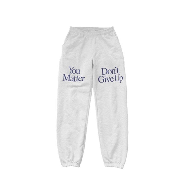 Damen Jogginghose mit motivierendem Schriftzug und elastischem Bund Drune