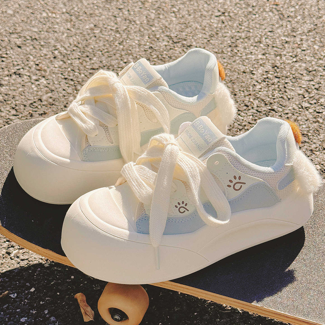 Damen Sneaker mit plüschiger Fütterung und flexiblen Schnürsenkeln Drune
