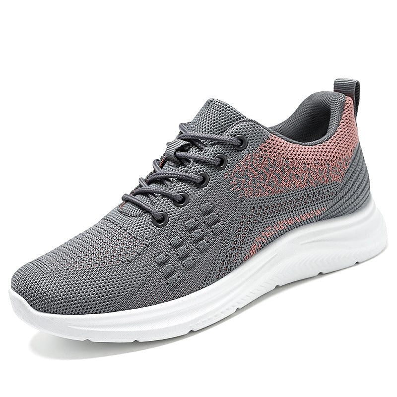 Damen nan atmungsaktive Strick-Walking-Sneaker mit sockenähnlichem Schaft, gepolsterter Fersenstütze und flexibler Leichtlaufsohle Drune