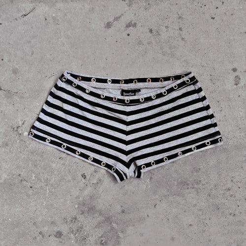 Damen Hipster Shorts mit modischem Streifenmuster Drune