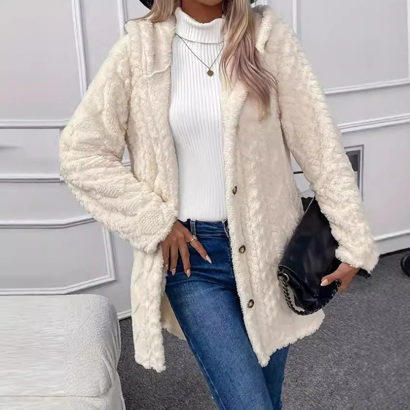 Damen Kuschelige Teddyjacke Drune