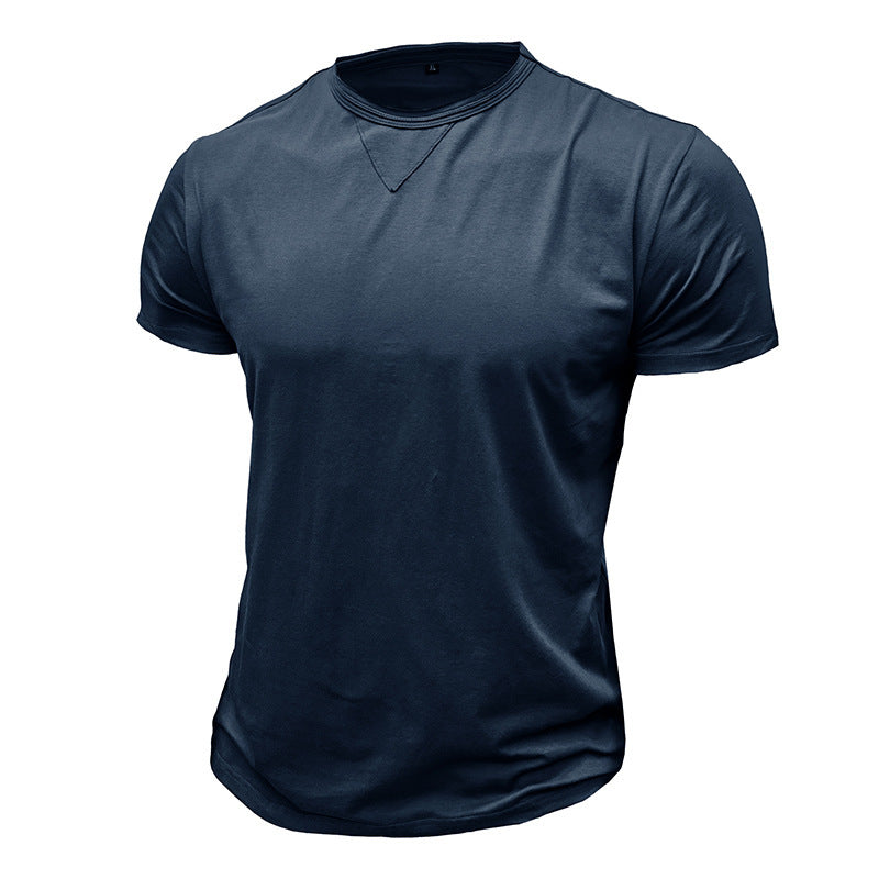 Herren Rundhals T-Shirt aus weichem Baumwollgemisch mit lässigem Schnitt Drune