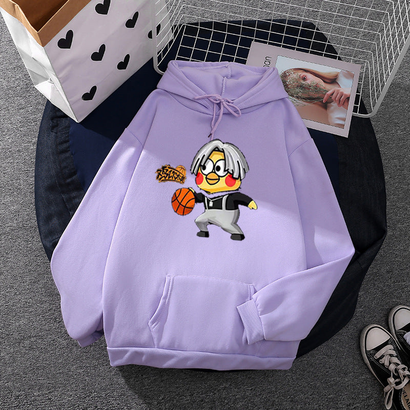 Damen Hoodie mit kreativem Basketball-Motiv Drune