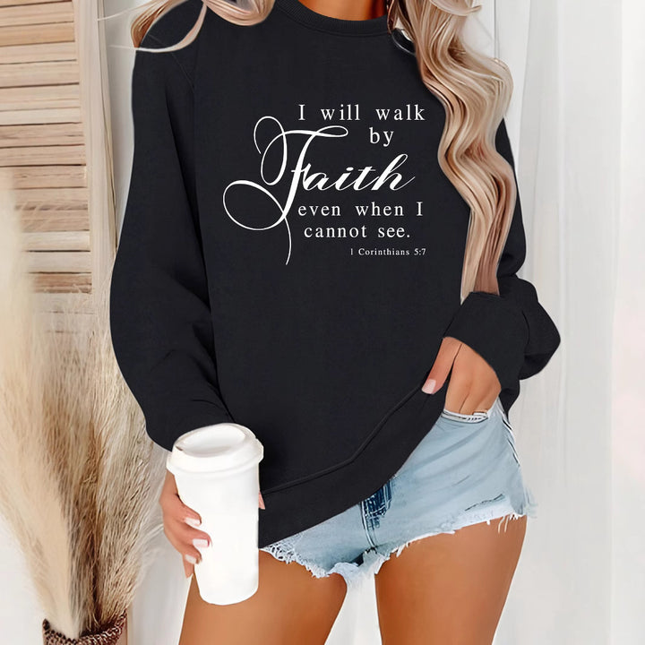 Damen Sweatshirt mit inspirierendem Schriftzug und weichem Material Drune