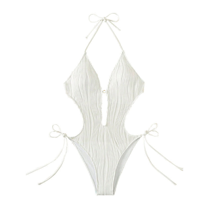Damen Cut-Out-Einteiler Badeanzug Drune