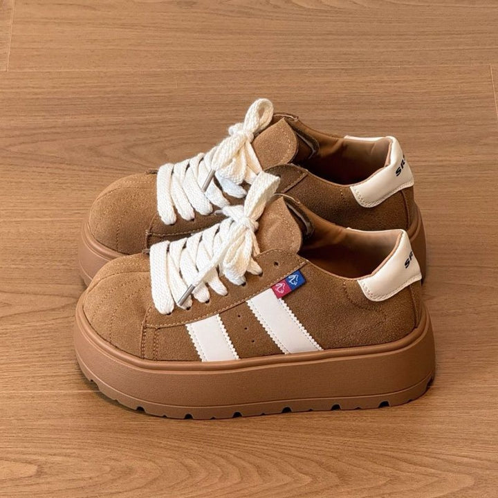 Damen Sportliche Sneaker mit robustem Plateau und atmungsaktiver Sohle Drune