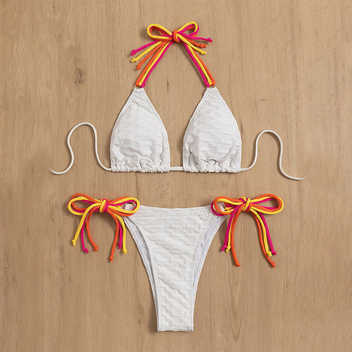 Damen Triangel-Bikini mit verspielten Bindedetails Drune