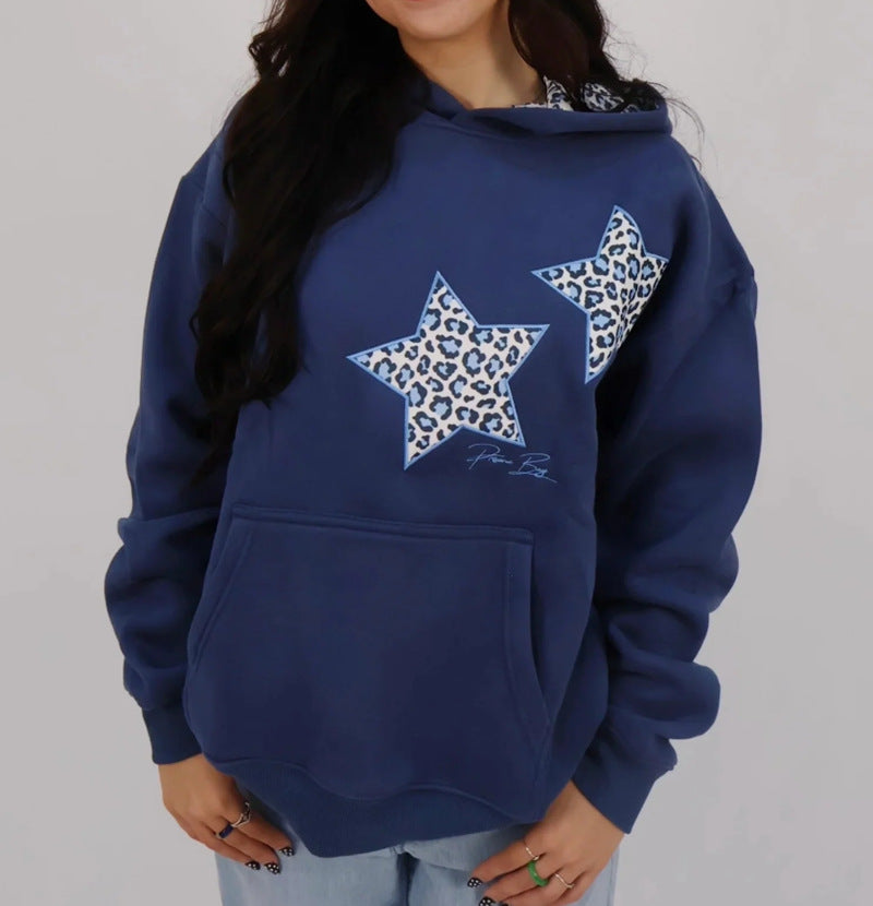 Damen Kapuzenpullover mit kreativem Tiermuster Drune