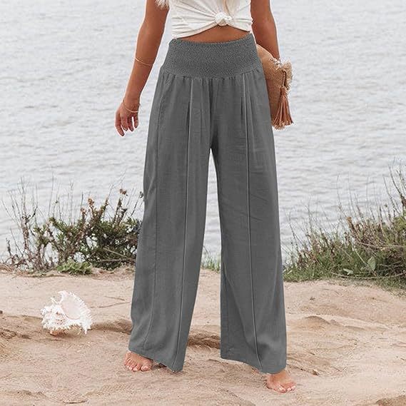 Damen Elegante und luftige Palazzohose Drune