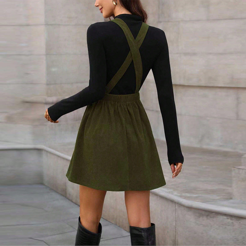 Damen Latzkleid mit schmeichelnder A-Linien-Silhouette Drune