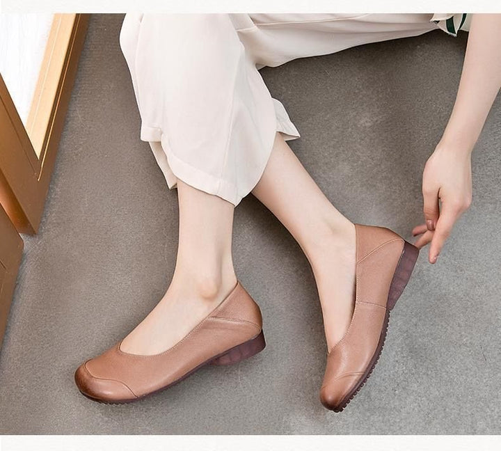 Damen nan elegante Slipper-Ballerina mit ergonomischem Komfortfußbett und dezenter Ziernaht Drune