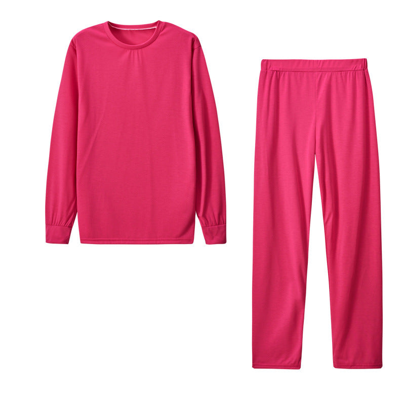 Damen Langarm Schlafanzug Set mit elastischen Hosen Drune