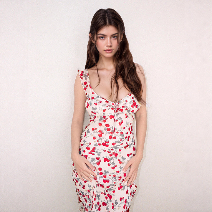 Damen Sommerliches Neckholderkleid mit floralem Muster Drune