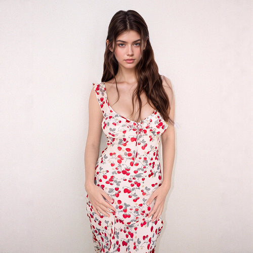 Damen Sommerliches Neckholderkleid mit floralem Muster Drune
