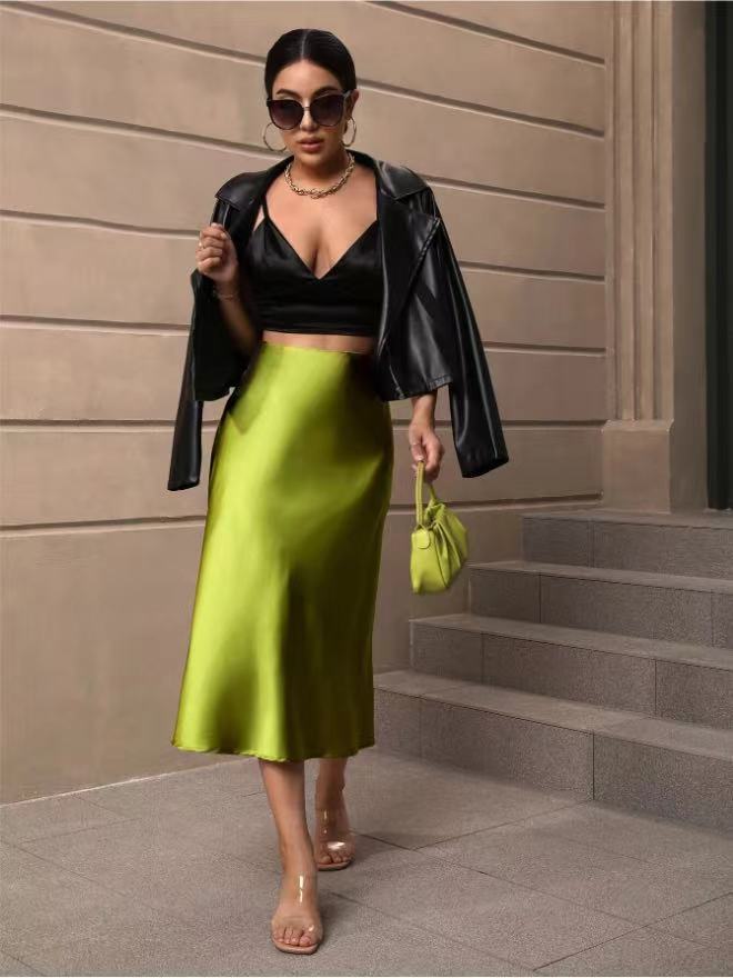 Damen Midi-Rock mit fließender Silhouette Drune