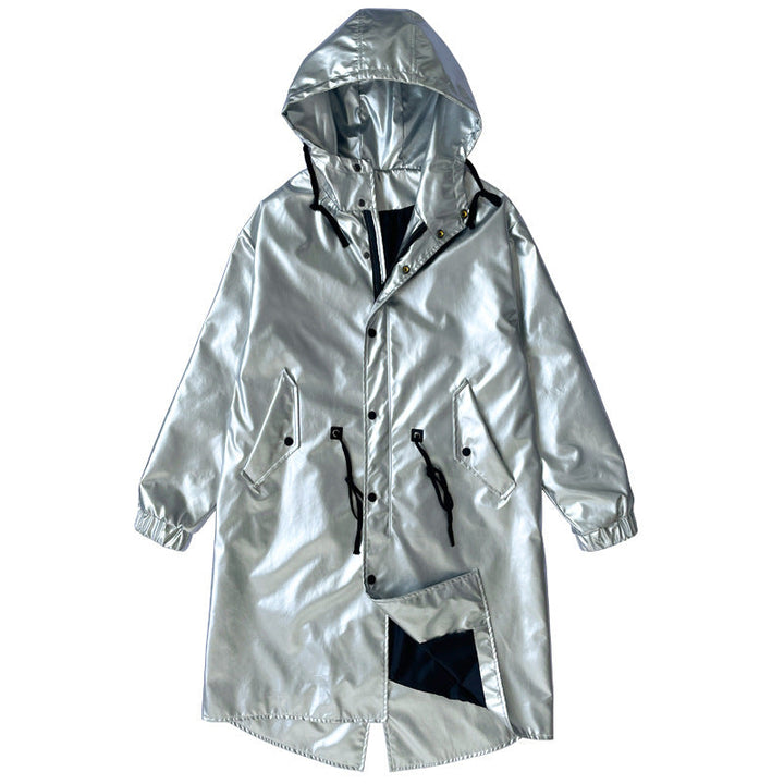 Herren reflektierende Regenjacke mit verstellbarem Kapuzenbereich und praktischen Taschen Drune