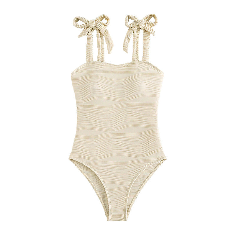 Damen Einteiler Badeanzug mit eleganter Raffung Drune