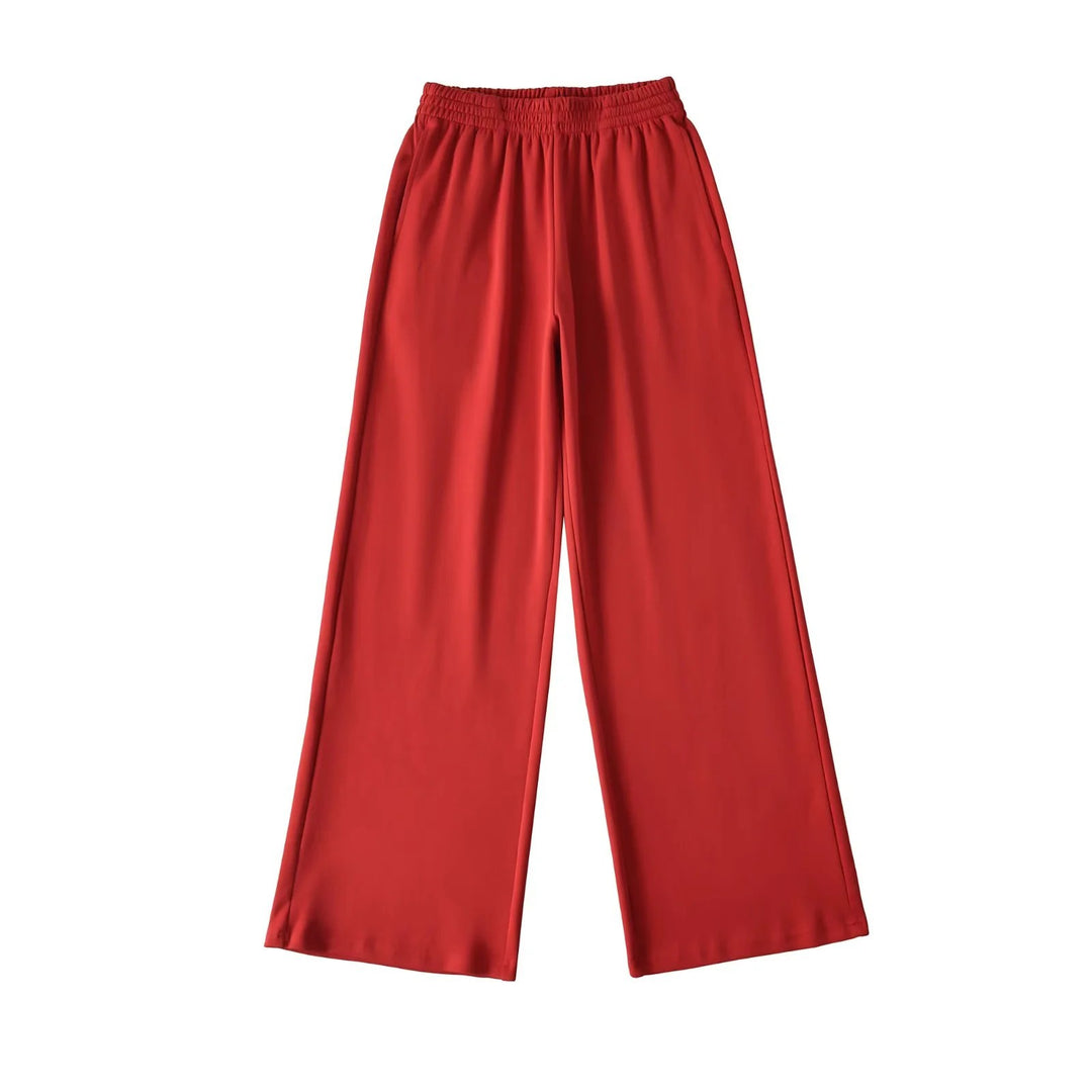 Damen weite Jersey-Hose mit elastischem Bund Drune